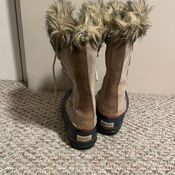 Sorel Joan Of Arctic Tan Waterproof Lined Shearling Winter Boots- Size 7 - Picture 7 of 12